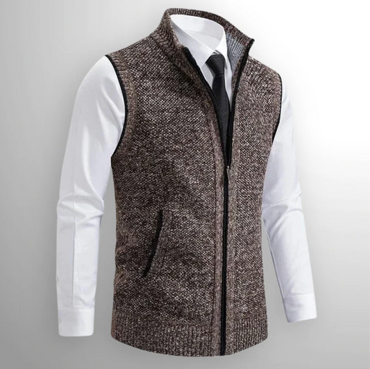 Harrison|Full zip sweater vest