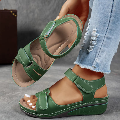 Nora Velcro Wedge Sandal