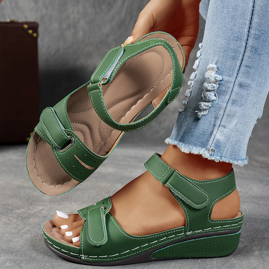 Nora Velcro Wedge Sandal