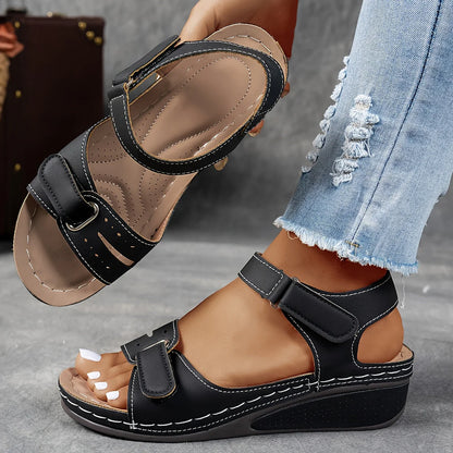 Nora Velcro Wedge Sandal