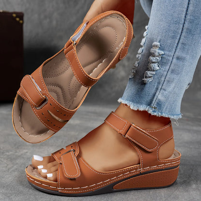 Nora Velcro Wedge Sandal