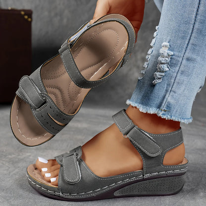 Nora Velcro Wedge Sandal