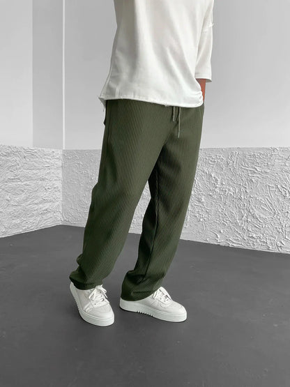 Ribbed Relaxed Fit Trousers