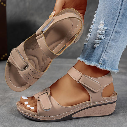 Nora Velcro Wedge Sandal