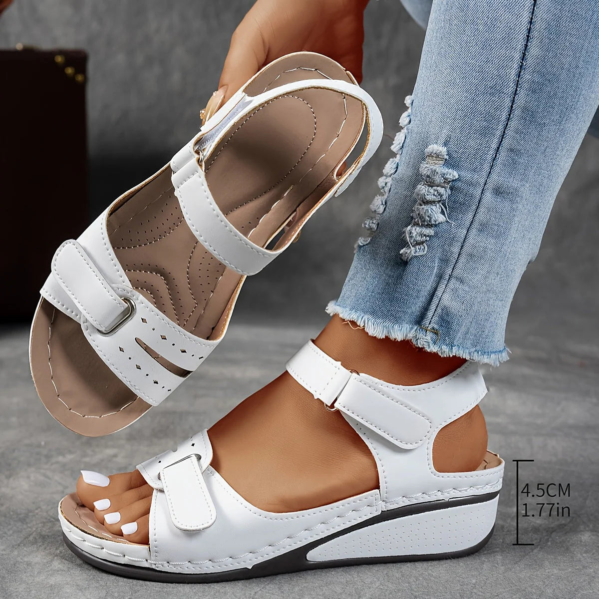 Nora Velcro Wedge Sandal