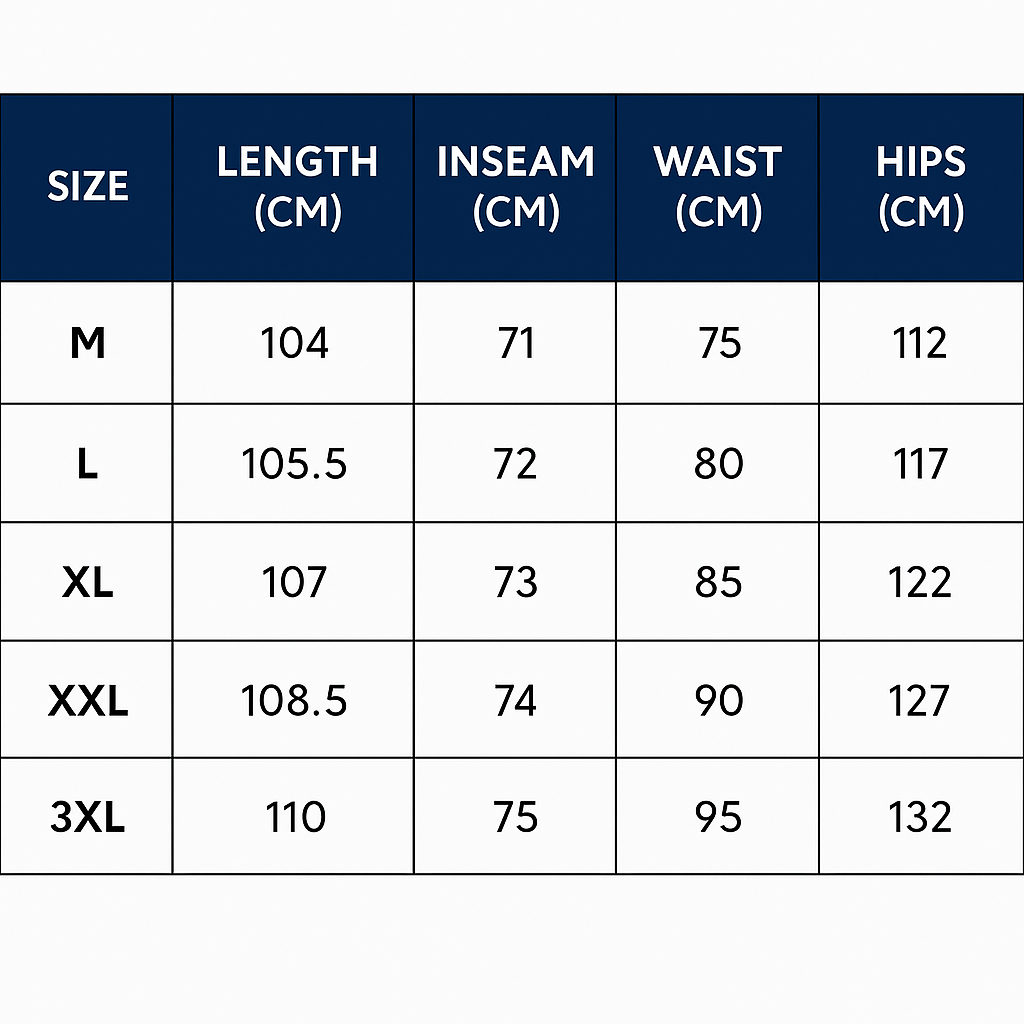 Size chart for Paula | Pleated dress trousers