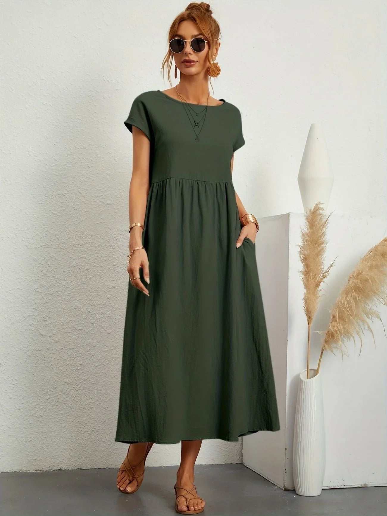 Sage - Casual Spring Dress