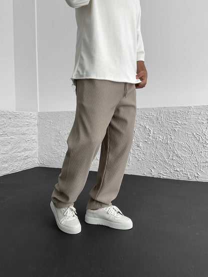 Ribbed Relaxed Fit Trousers