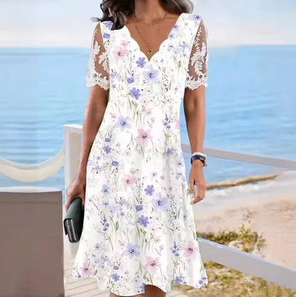 Elara Lace Floral Dress