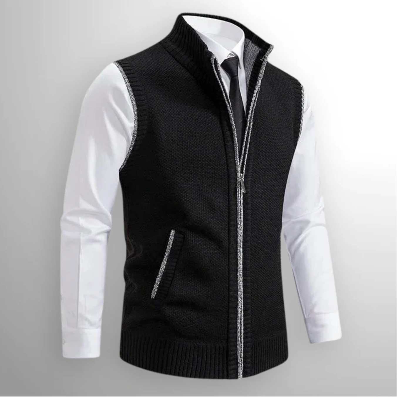 Harrison|Full zip sweater vest