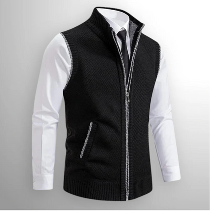 Harrison|Full zip sweater vest