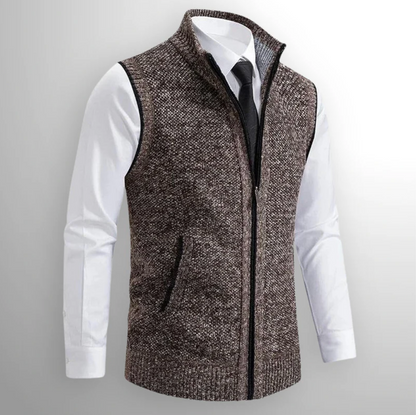 Harrison|Full zip sweater vest