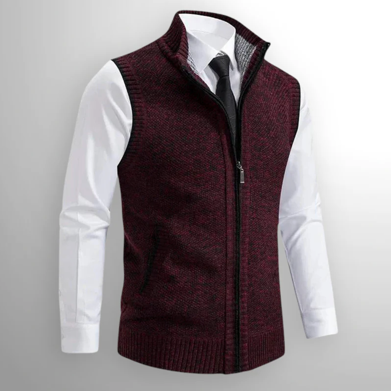 Harrison|Full zip sweater vest