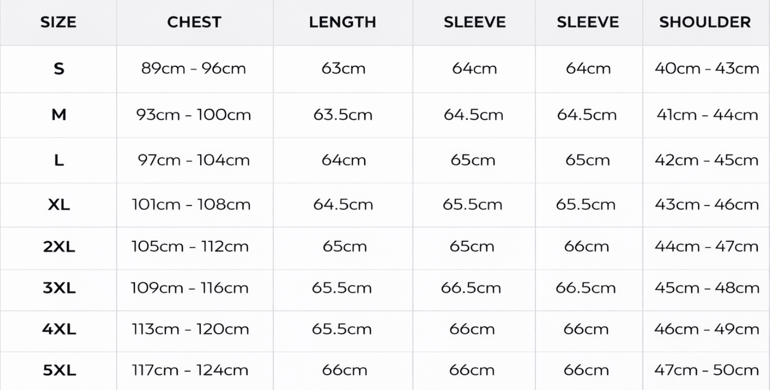 Size chart for Katy | Stylish Nordic Sweater