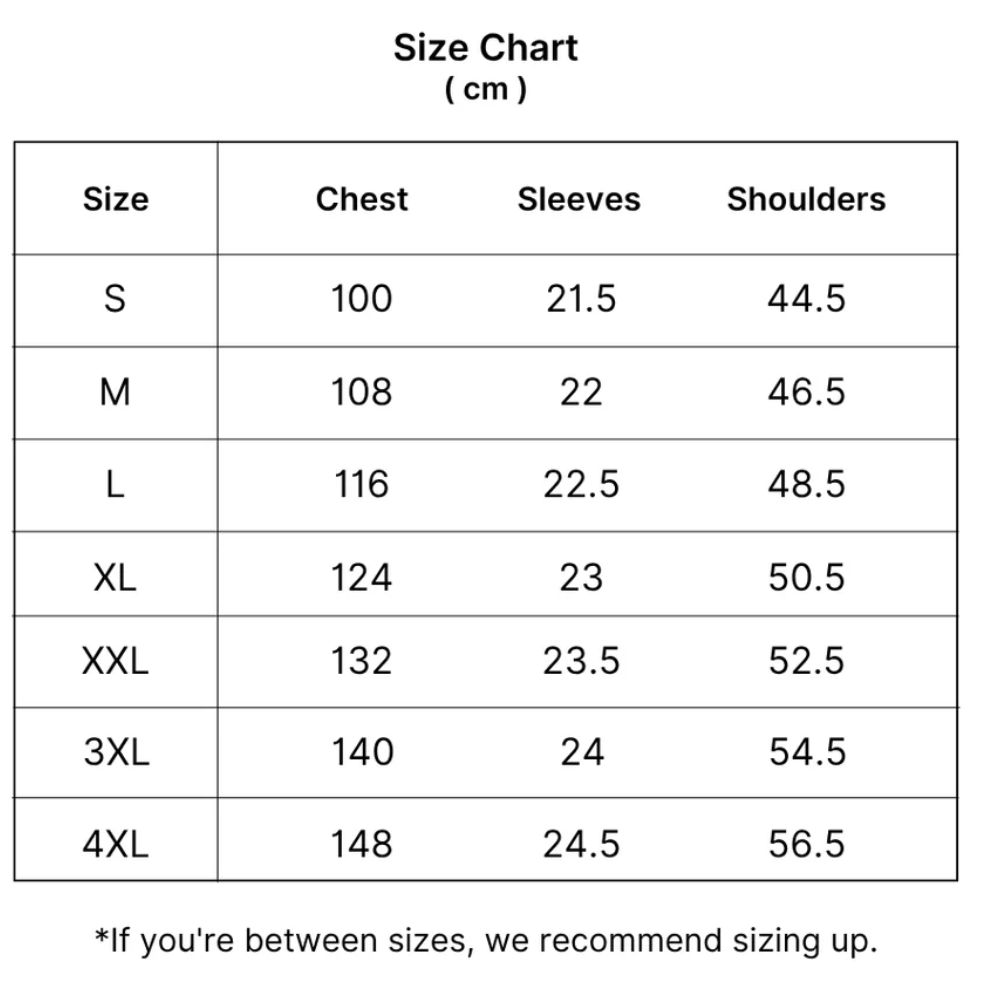 Size chart for Aiden™ | Long Sleeve Shirt