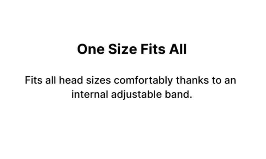 Size chart for The Gatsby Beret